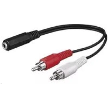 Audio kabelis PREMIUMCORD 3,5 mm jack uz 2×RCA, ga