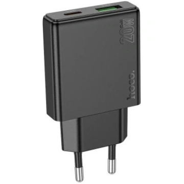 Phone charger Hoco Slim USB A + USB C QC3.0 PD 3A 
