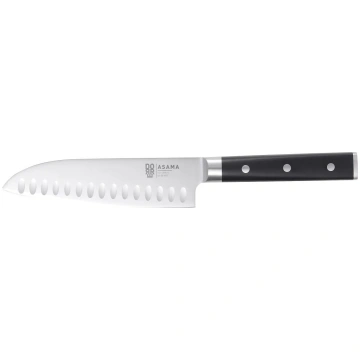 Dorre - Asama Santoku Chef"s Knife Black Handle - 