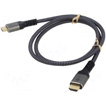 Cable | HDMI plug,both sides | PVC | textile | HDM