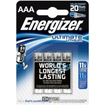 1x4 ENERGIZER Ultimate Lithium Micro AAA LR 03 1,5
