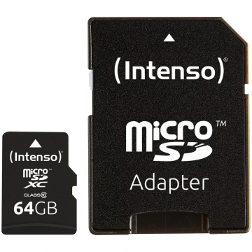 Zibatmiņa Intenso 64GB MicroSDXC Class 10