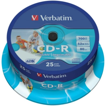 CD-R 52x 700MB 25P CB Printable 43439