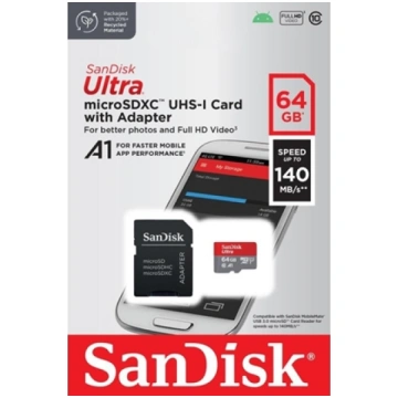 Atmiņas karte Sandisk Ultra microSDXC 64GB + Adapt