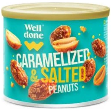Karamelizēti sālīti zemesrieksti WELL DONE 140g