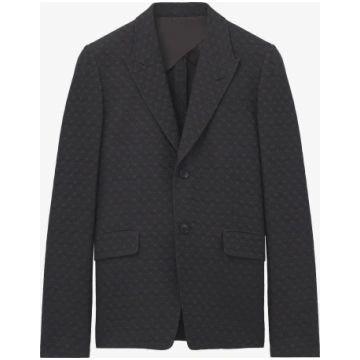 Skull Jacquard Single Breasted Jacket