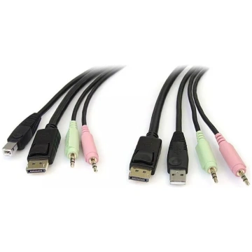 StarTech.com 6ft 4-in-1 USB DisplayPort KVM slēdzi