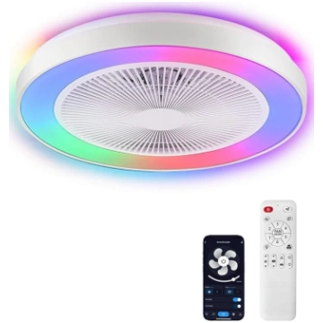 2-in-1 plāns sienas griestu ventilators ar gaismu,