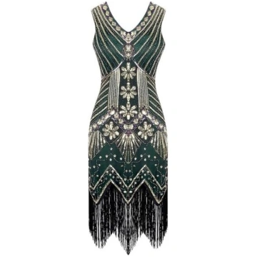 Getsbija stila kleita sievietēm Saitdress, zaļa, a