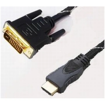 Kabelis Brackton HDMI - DVI 5.0m HD-Read v1.3 meln