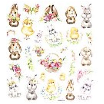 Mirdzošas uzlīmes "Bunnies & chicks", 27 gab. L
