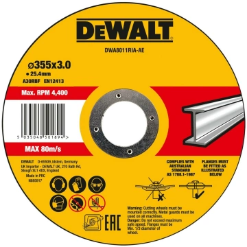 Dewalt Zāģis DWA8011RIA-AE 355 mm, 3 mm, 25.4 mm, 