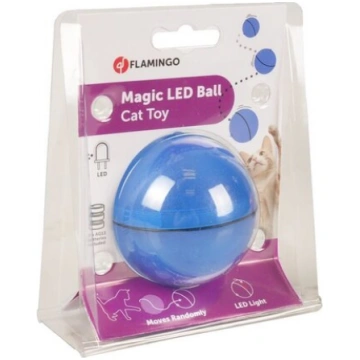 Flamingo maģiska LED bumbiņa kaķiem, zila, 6,5 cm