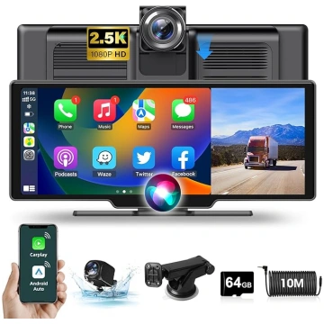 Bezvadu Carplay Android automašīnas displejs ar 2.