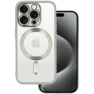 Metallic Magsafe Case for Iphone 16 Silver | POK06