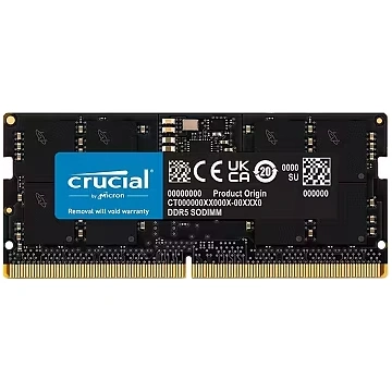 Crucial SODIMM, DDR5, 16GB, 4800MT/s, CL40, Single