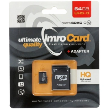 Karta Imro MicroSDXC 64 GB Class 10 UHS-I/U3 (10/6