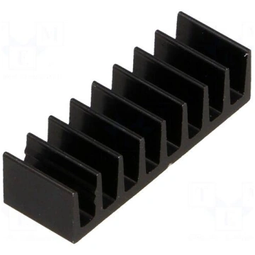 Heatsink: extruded | black | L: 6.3mm | W: 19mm | 