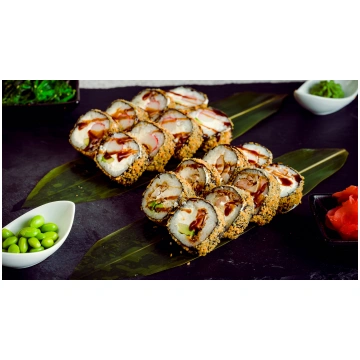 Crab hot Maki tempura + Chicken hot Maki tempura