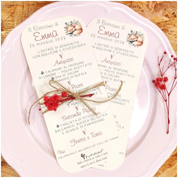 Menu piccolo carta riciclata GINA VOLPINA EcoFatto