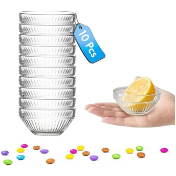 10 Pack Mini Dip Bowls caurspīdīga stikla bļodas 2