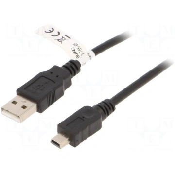 Cable | USB 2.0 | USB A plug,USB B mini plug | 1m 