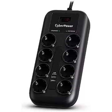 Cyberpower P0820SUF0-DE, 8 sockets + USB, Black (P