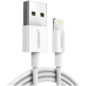 iPhone USB - Lightning MFI kabelis 2m 2.4A balts U
