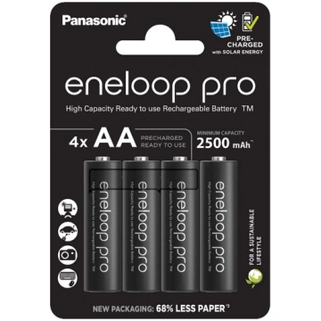 Panasonic Eneloop Pro AA Batteries (2500 mAh) (4 p