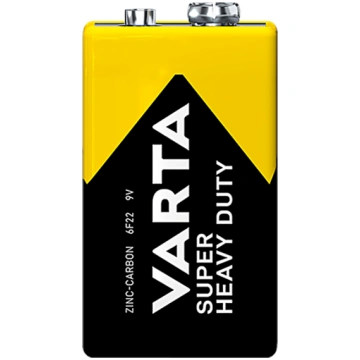 Zinc-carbon battery 9V 6F22 Varta 82-556