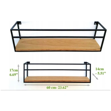 Loft metāla piekaramais plaukts, 60 cm Nav norādīt