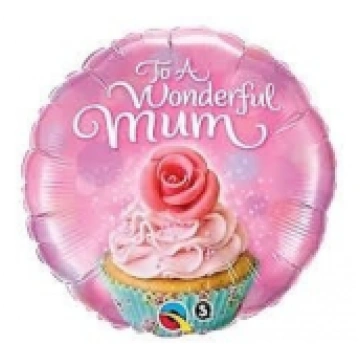 45 cm Folija balons To A Wanderful Mum Cupcake "