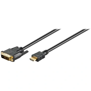 Goobay DVI-D/HDMI cable, gold-plated DVI-D male Si