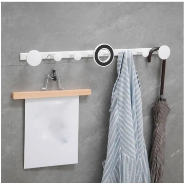 Wandhalter für Garderobe, Ring, weiß, matt, kreati
