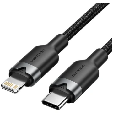 CABLE USB-C TO LIGHTNING/2M BLACK LALBH VENTION LA