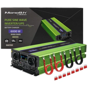 Qoltec Pure Sine Wave Inverter Monolith | battery