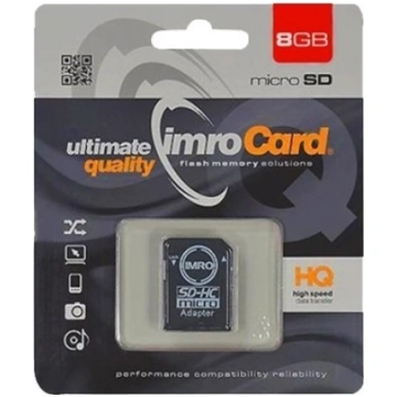 IMRO MicroSD memory card 8GB + ADP 10C
