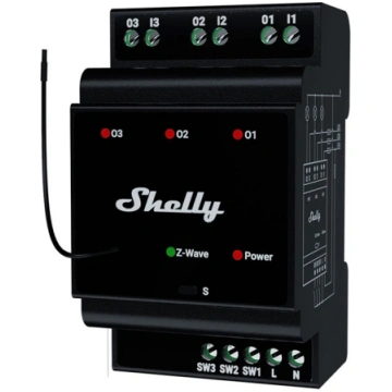 Shelly Qubino Wave Pro 3 Z-Wave 3 channel DIN rail