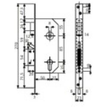 iekaļamā slēdzene bruņota niķelēta TESA ASSA ABLOY