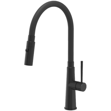QUADRON GINA steel kitchen faucet pure carbon / bl