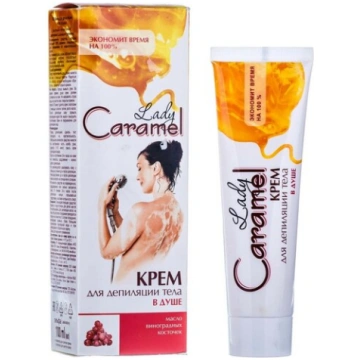 Caramel depilācijas ķermeņa krēms lietošanai dušā 