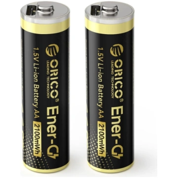 Orico Lītija AA baterija 1,5 V, 2100 mWh, USB-C – 