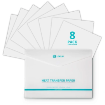 LOKLiK Heat Transfer Paper Sheet - Light - 8-pack