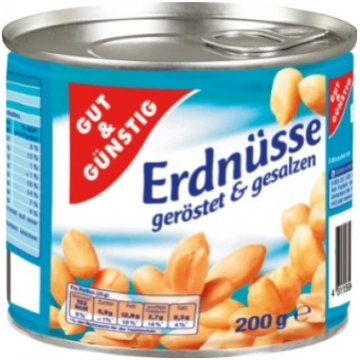 GG sālīti zemesrieksti EDEKA Erdnusse 200g Gut & G