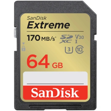 Atmiņas karte SanDisk Extreme, 64 GB, 170 Mb/s - 8