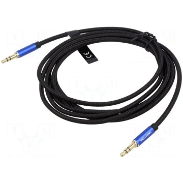 Cable | Jack 3.5mm 3pin plug,both sides | 2m | Pla