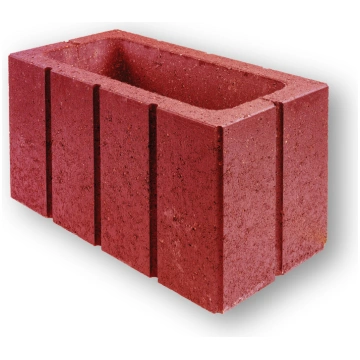 Dārza flīze, 50 x 25 x 25 cm, sarkana krās