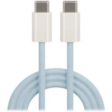 USB kabelis USB-C - USB-C, 1m 20W, zils Maxlife