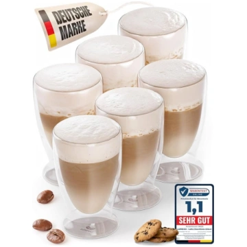 Latte Macchiato Cappuccino glāzes Dubultās sienas