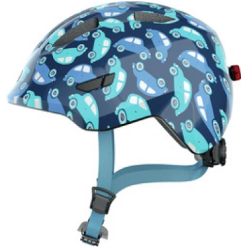 ABUS SMILEY 3.0 LED HELMET, BLUE CAR M - 50-55cm